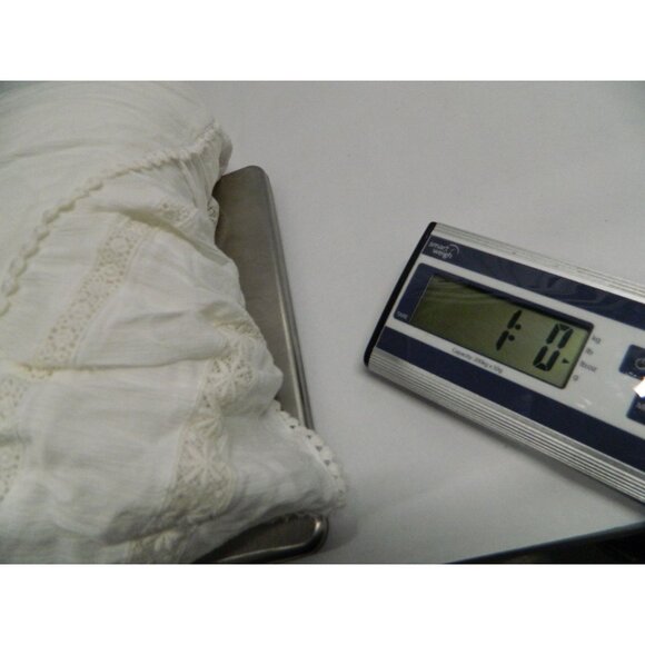 INC Womens White Gauze Dress XL With Lace Trimmed Hem & Button Details See Video - Picture 16 of 16